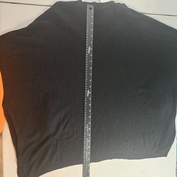 RDI Sweater Women's 1X Black Knit Long Sleeve High Low Hemline Pockets NWT - Picture 9 of 16